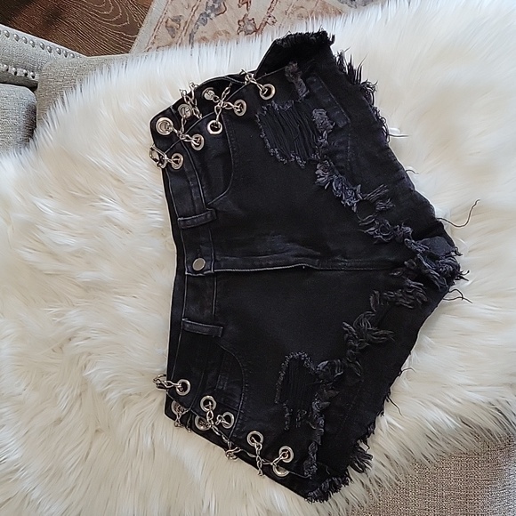 Dolls Kill Chain Shorts - Picture 1 of 5
